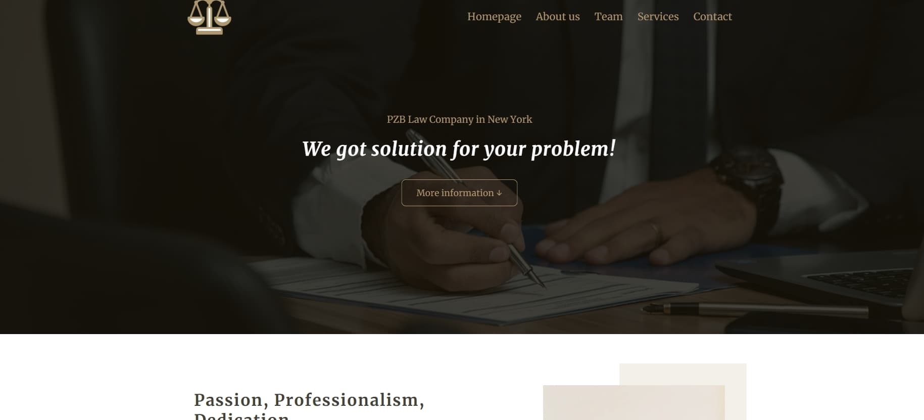 Main site of law company site